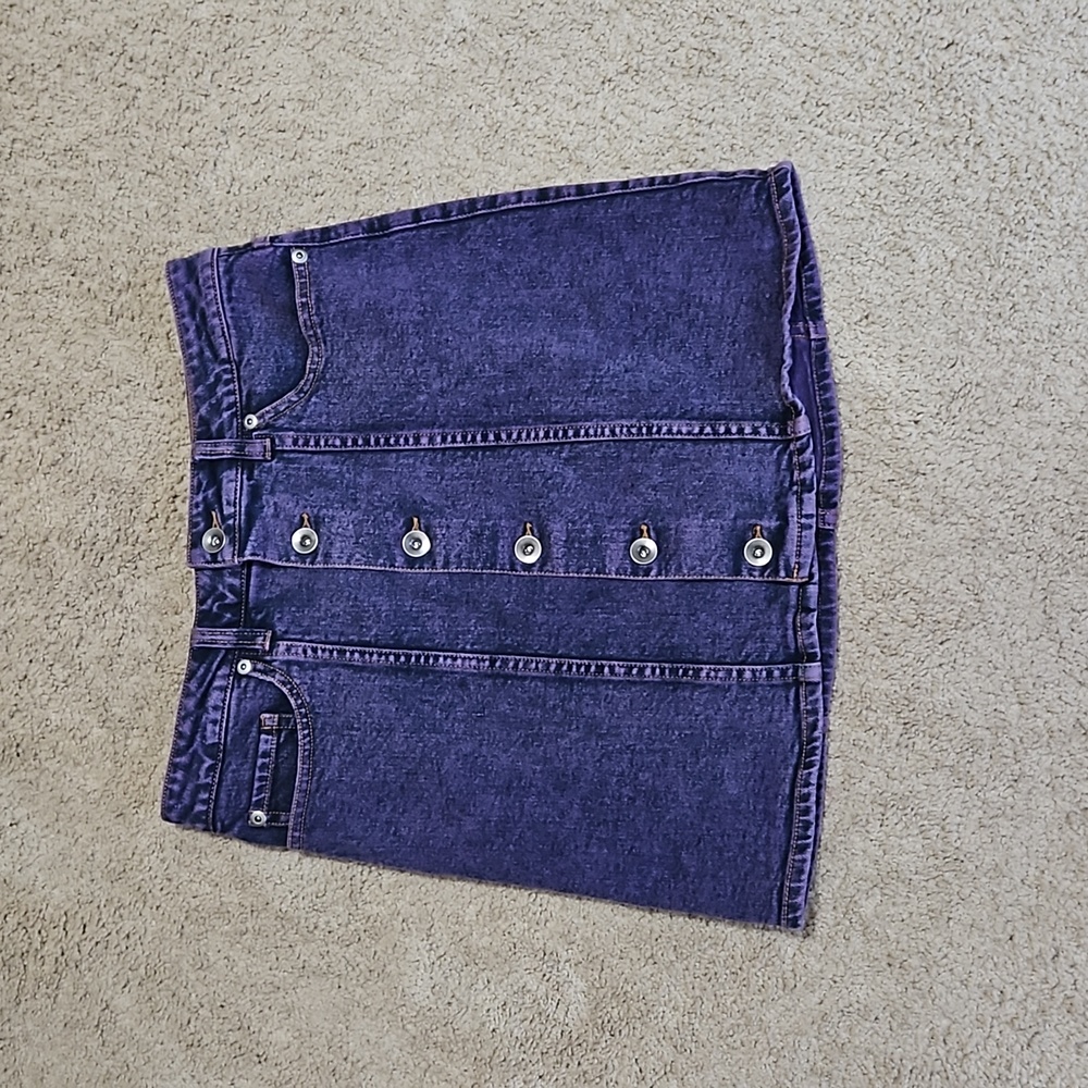 Hot topic purple jean skirt